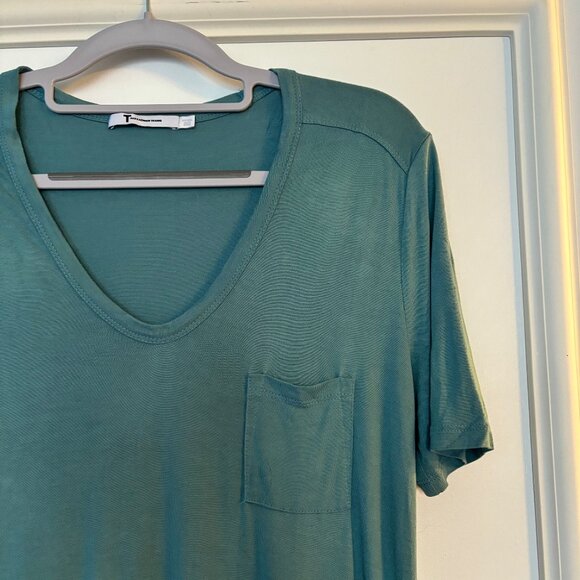 T Alexander Wang Tee Shirt Pocket Front V Neck Dopamine - Picture 1 of 4